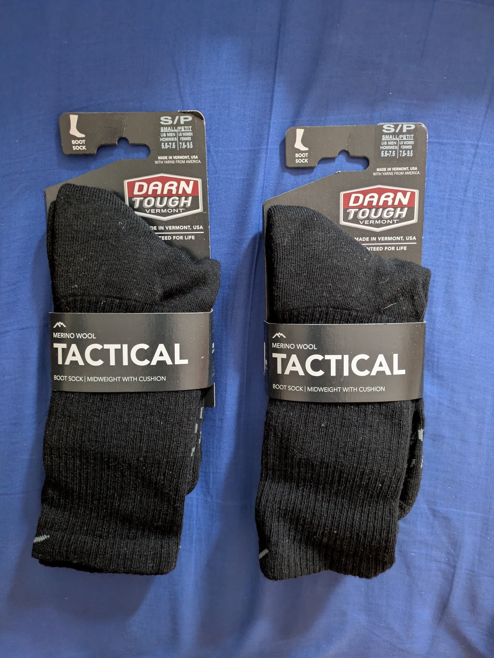 NWT Darn Tough Tactical Merino Wool Boot Socks - Black (S/P)